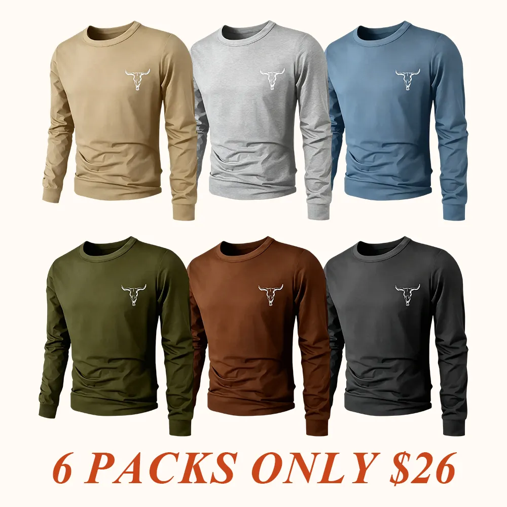 Comfort Wear Mens Solid Color Long Sleeve T-Shirt