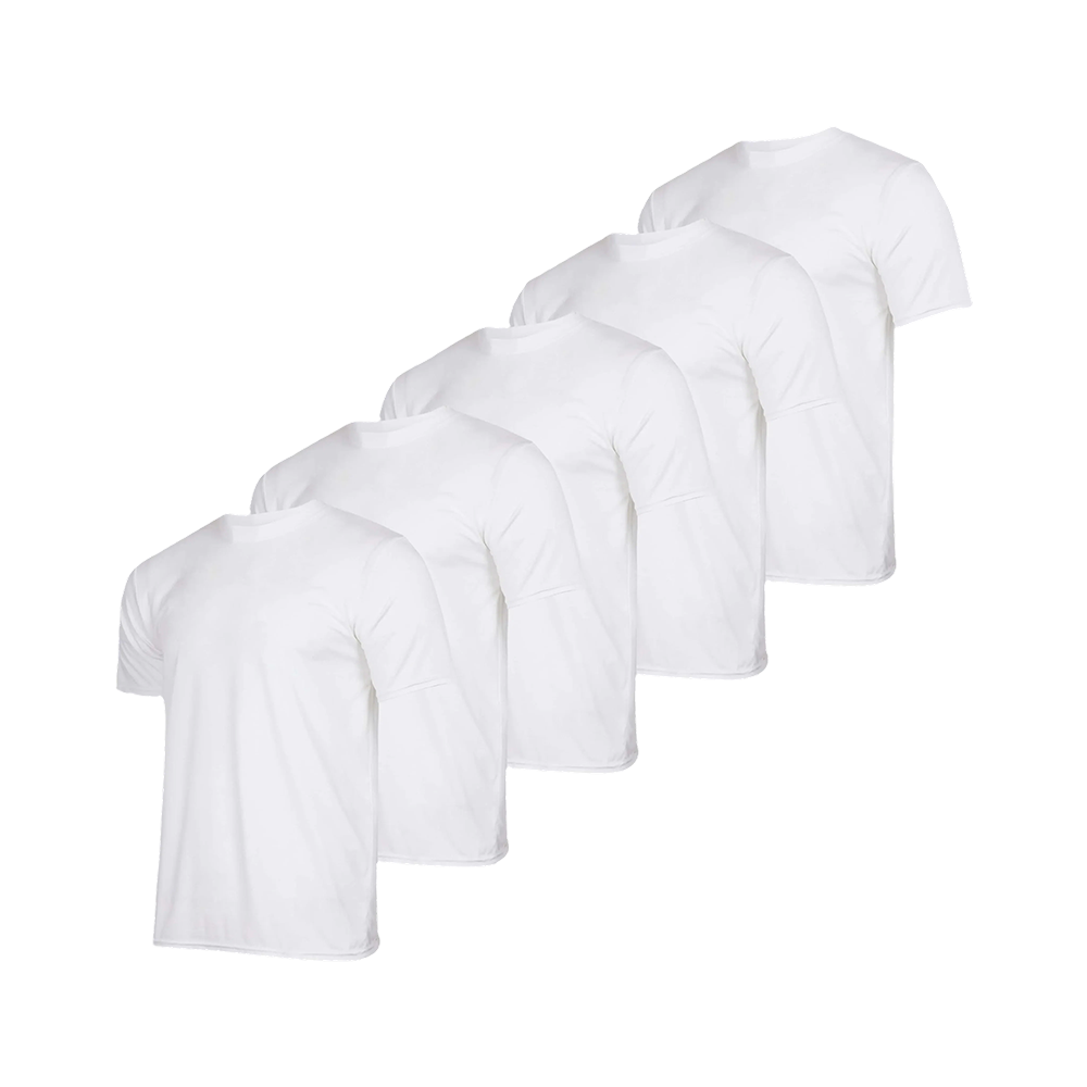 10 Pack: Men’s Short Sleeve Dry Fit Active Crew Neck T Shirt - Athletic Running Gym Workout Tee Tops