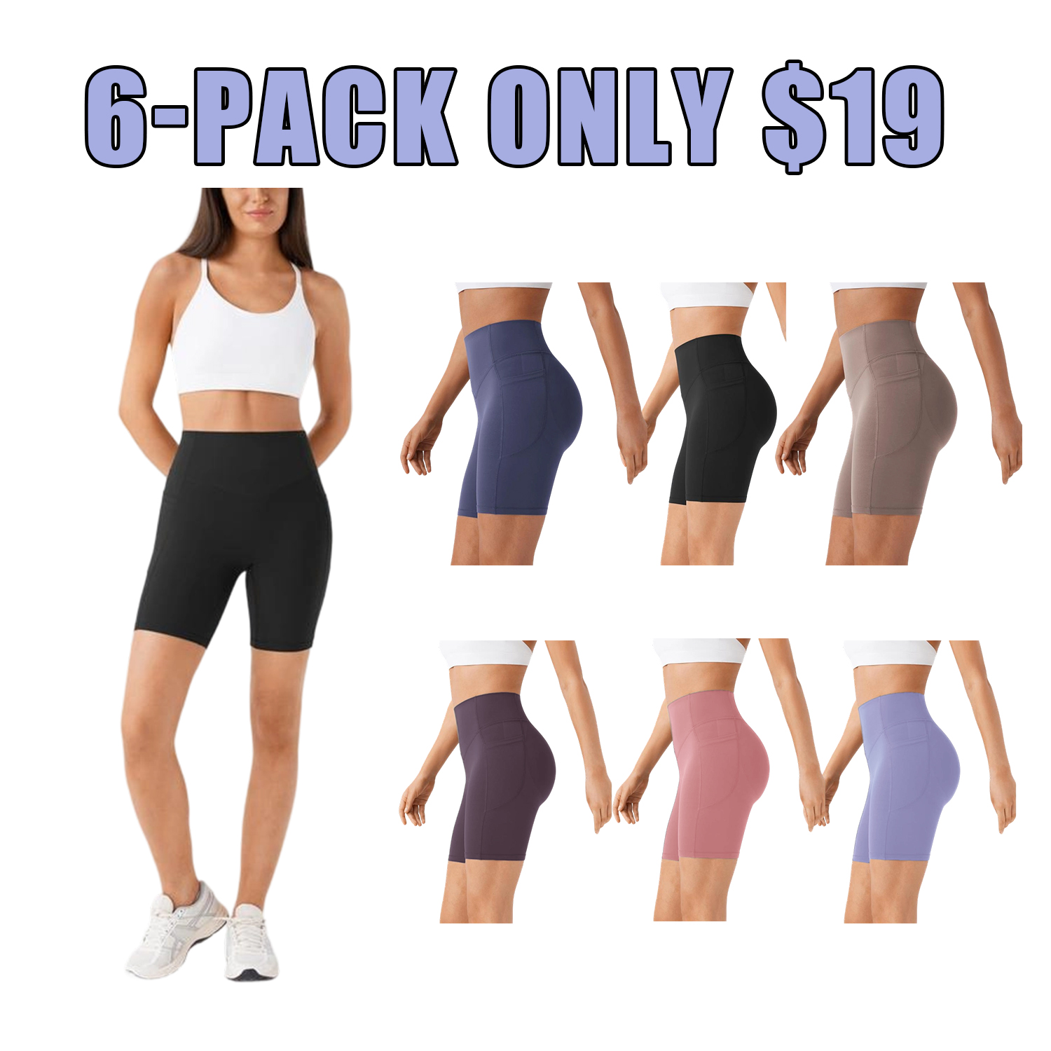 Women’s High-Waisted Scrunch Butt Lifting Leggings with Pockets