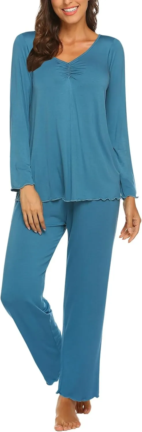 Womens Pajama Sets 2 Piece Lounge Set Fall Winter Pajamas