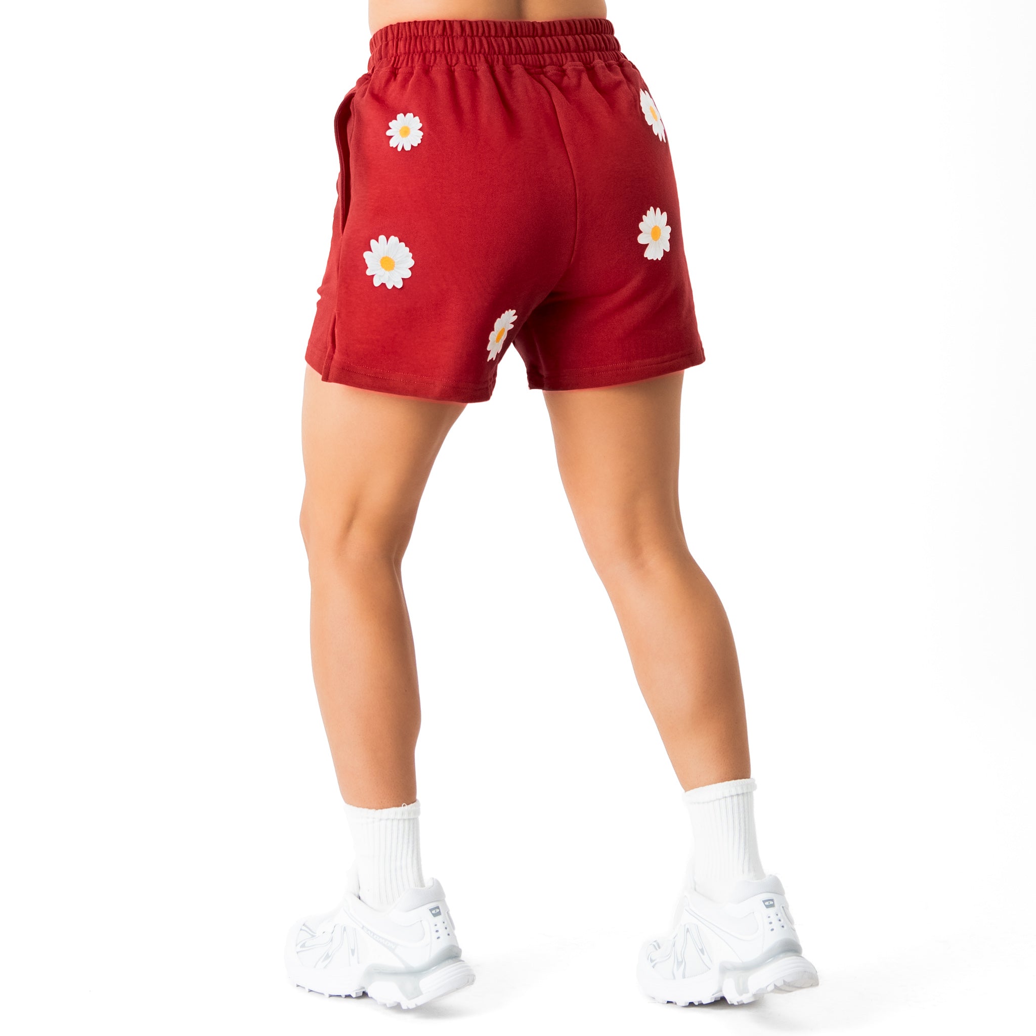 COTTON SHORTS (MID THIGH CUT) DAISY - MAROON
