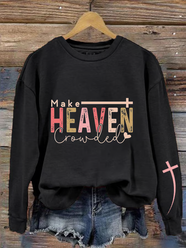 Women's Make Heaven Crowded Print Sweatshirt