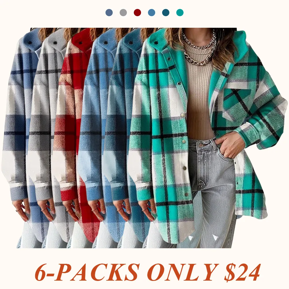 Women's Flannel Hooded Plaid
