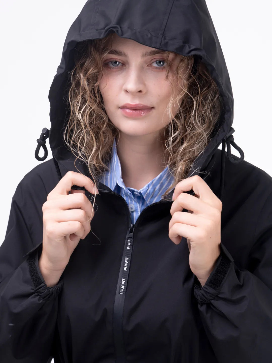 Long Line Waterproof Raincoat With Warmer brushed lining