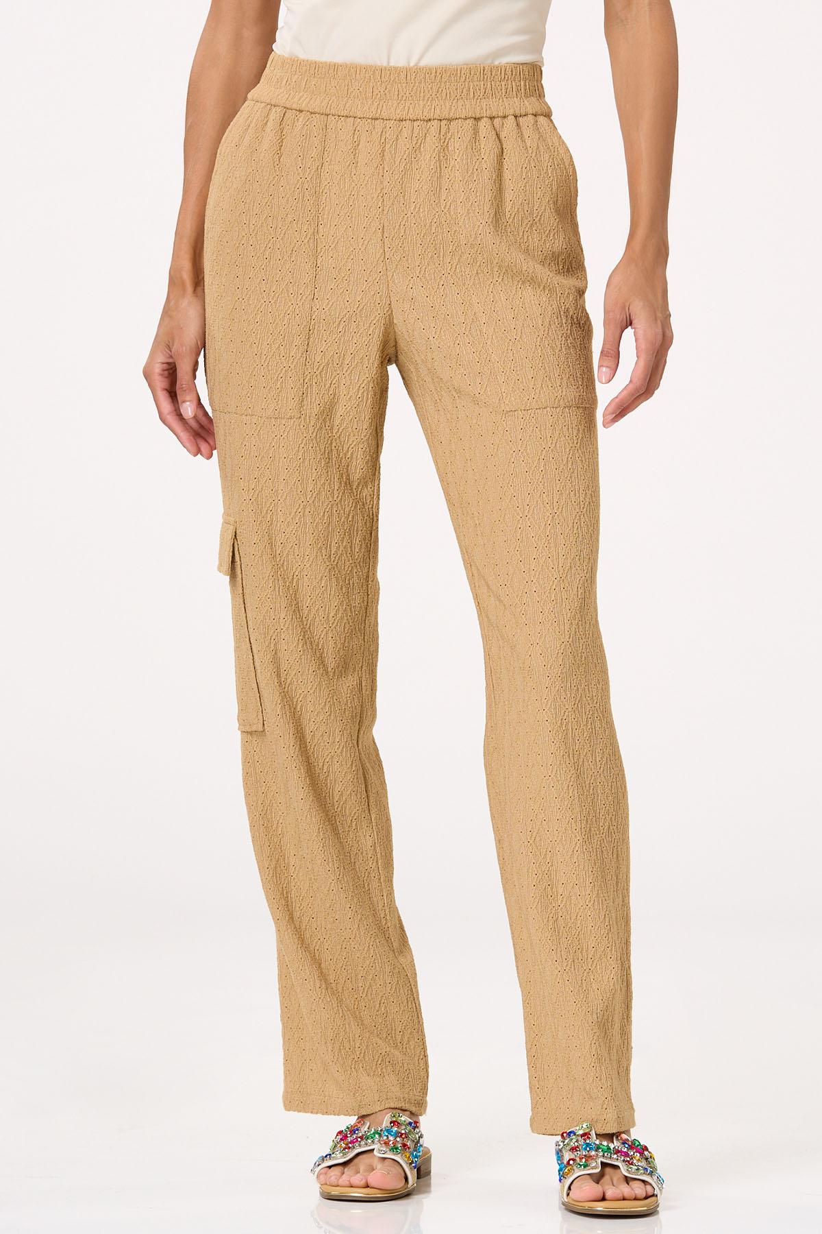 Textured Knit Cargo Pants