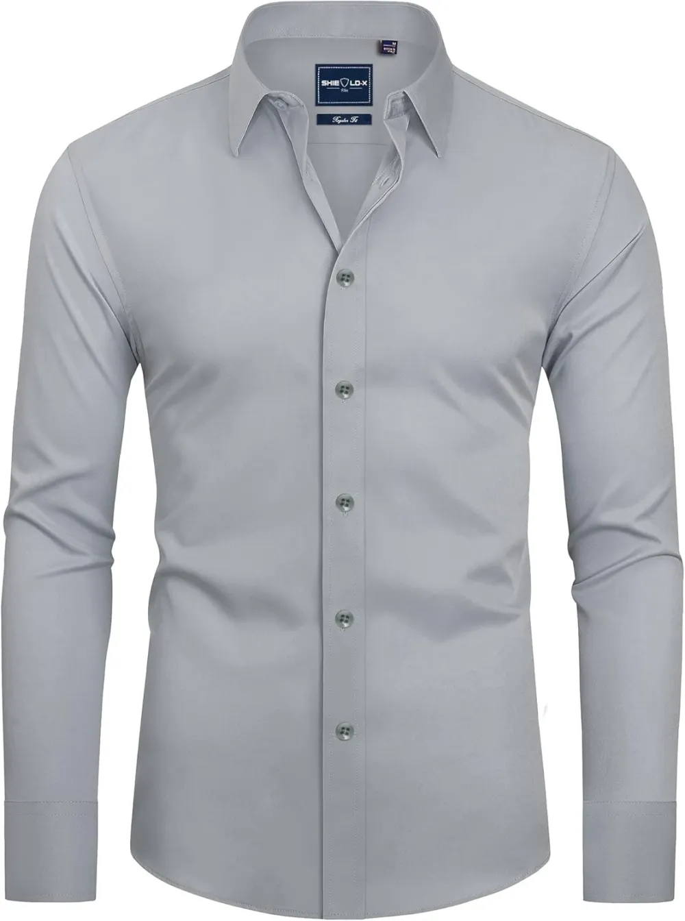 Stain Sheild Dress Shirts for Men Slim Fit Mens Dress Shirts Long Sleeve Button Down Shirt Men Shirts