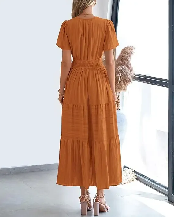 Women's 2026 Summer Casual Long Dress with Pockets
