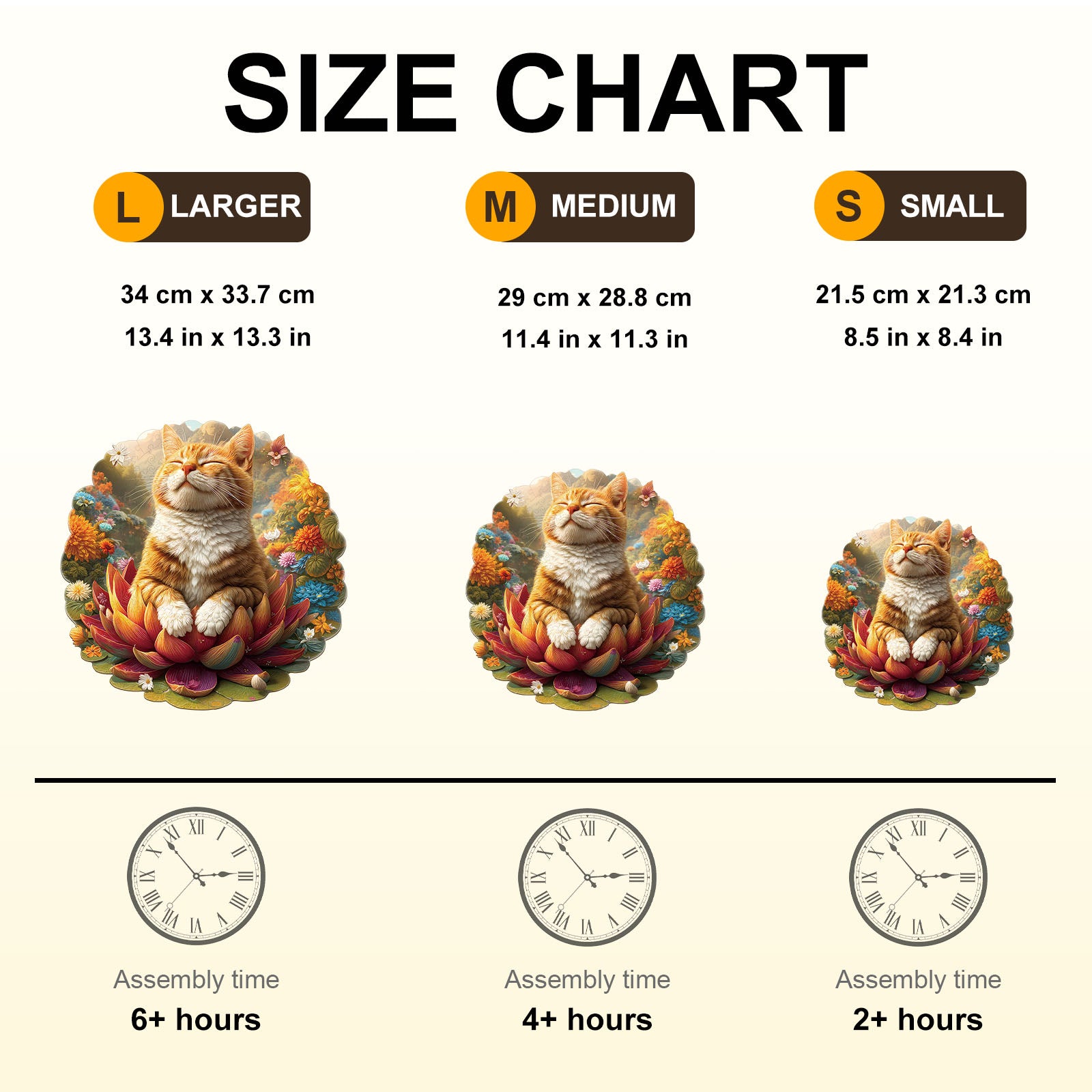 Meditating Cat Wooden Jigsaw Puzzle