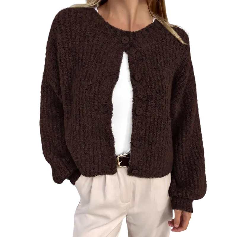 Women's Chunky Knit Fall Cardigan Winter Long Sleeve Button Down