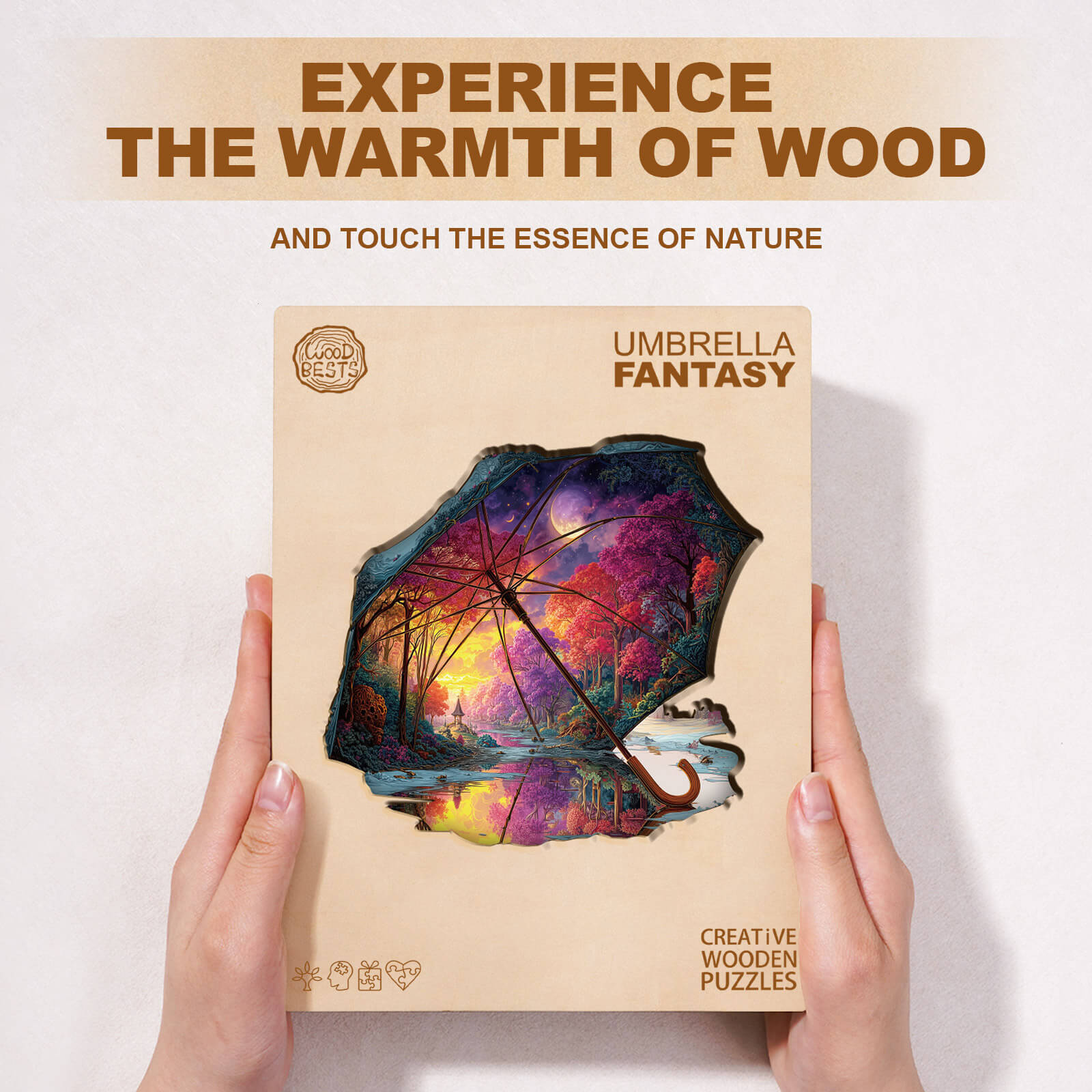Umbrella Fantasy Wooden Jigsaw Puzzle