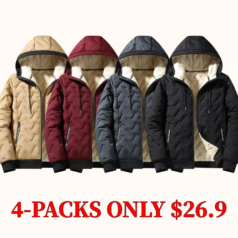 2026 New Men's Hooded Cotton Jacket