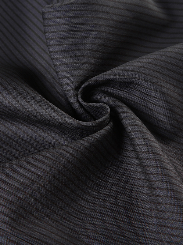 Striped Flared Straight Pants In Dark Gray