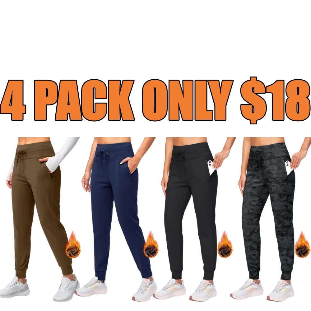 Women's Highwaist Fleece Lined Warm Water Resistant Joggers