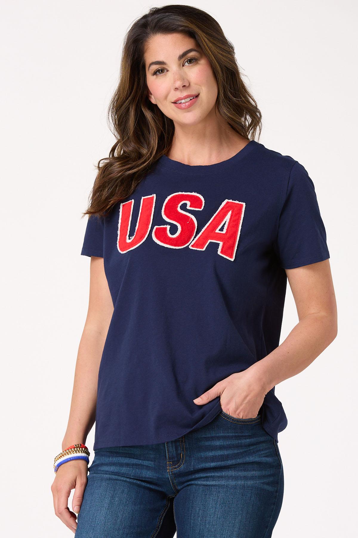 Textured Usa Graphic Tee