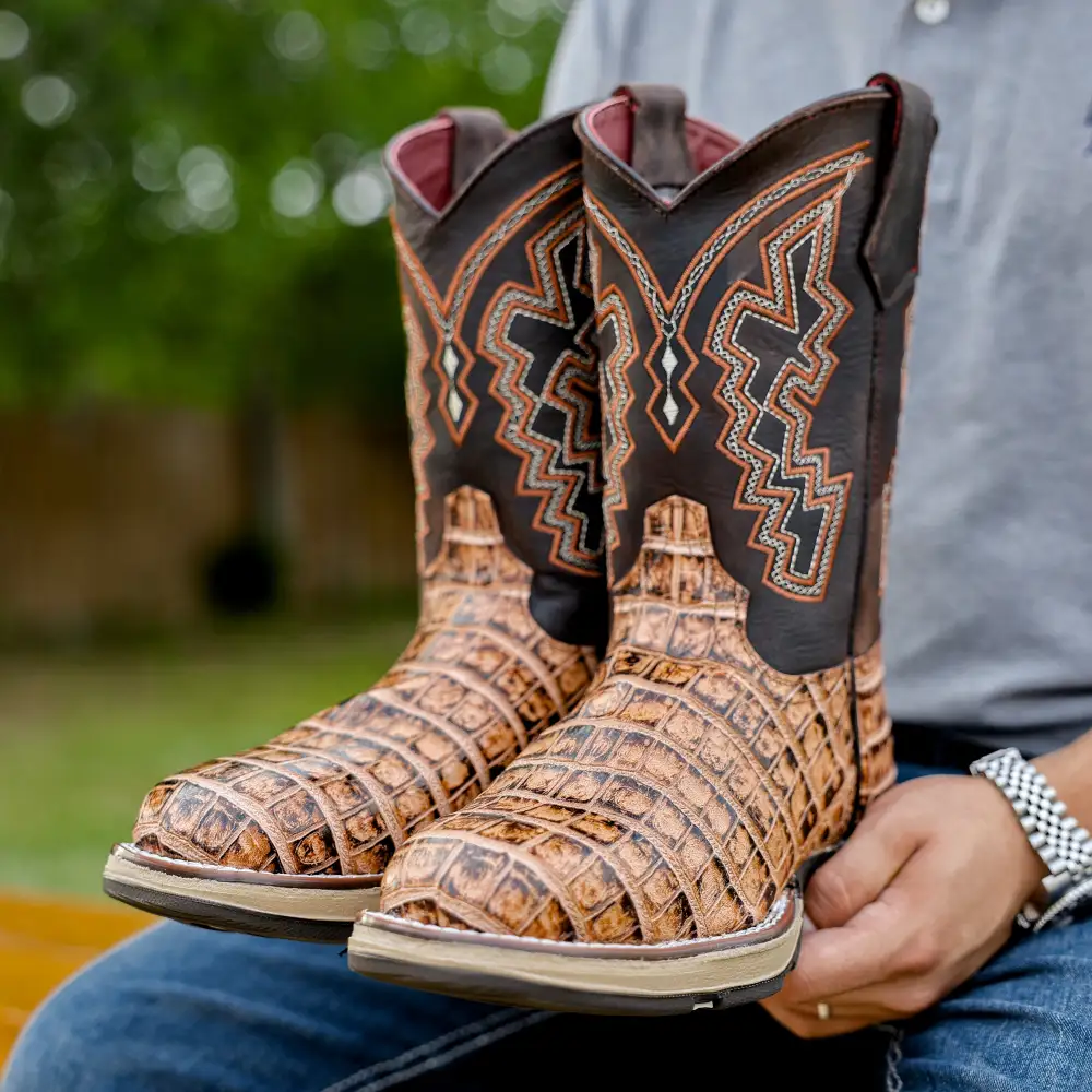 Orix Caiman Belly Leather Boots With 3D Lightweight Sole - Composite Toe