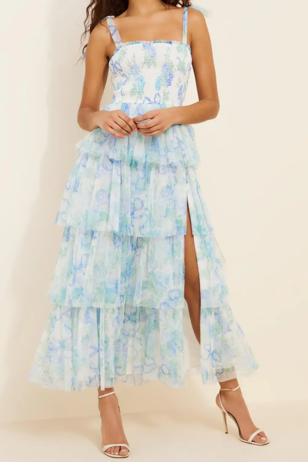 Floral Ruffle Maxi Dresses
