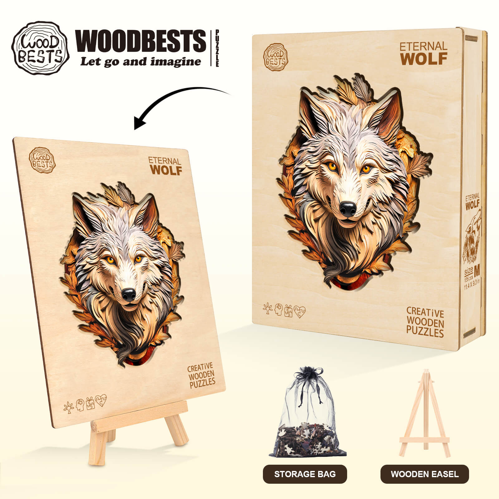 Eternal Wolf Wooden Jigsaw Puzzle