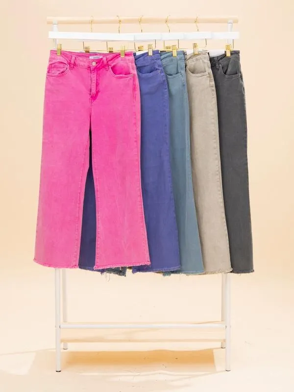 High Waisted Cropped Bootcut Pant