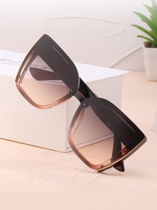 Geometric Sun-Protection Sunglasses Accessories