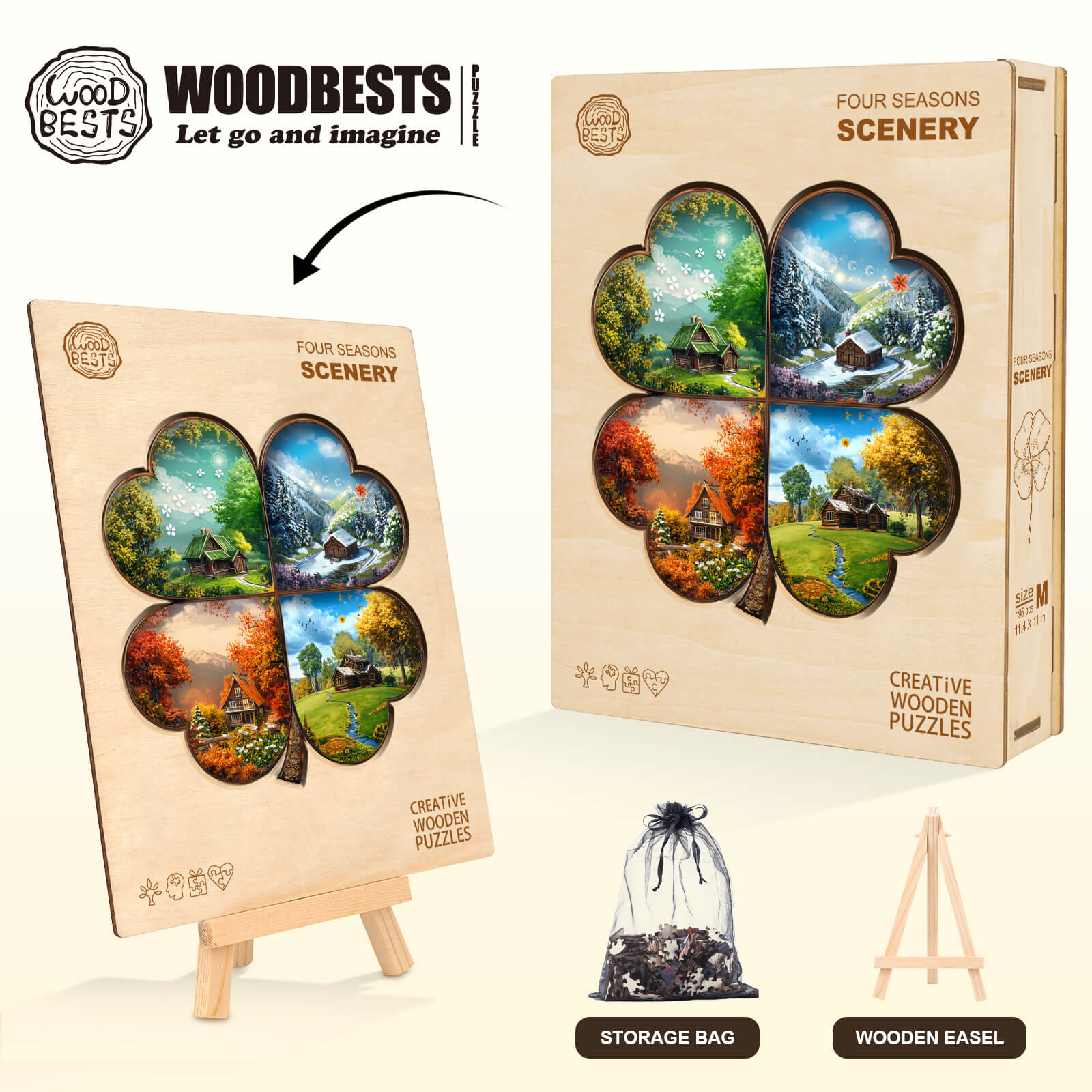 Seasons Scenery Wooden Jigsaw Puzzle