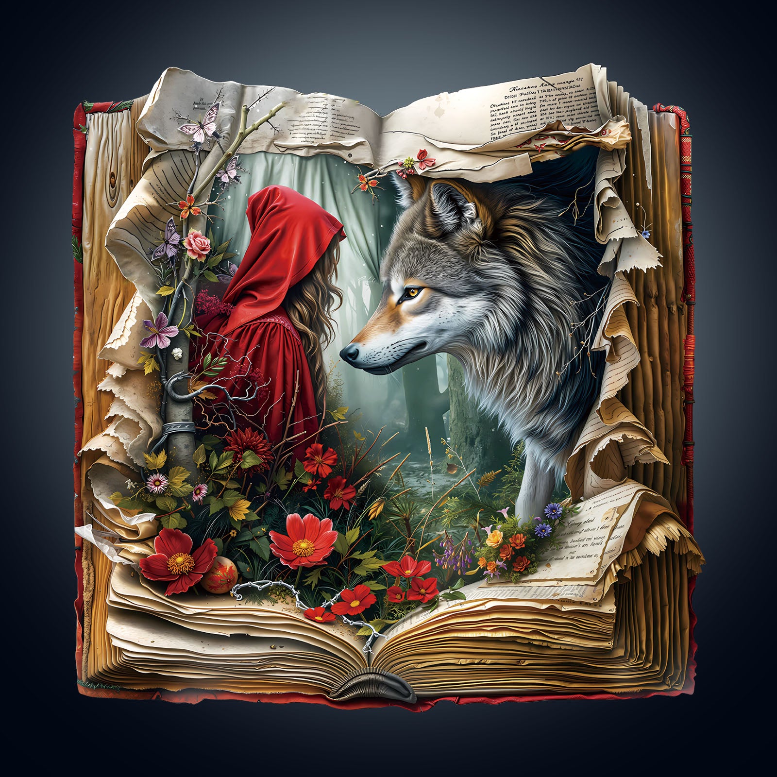 Wolf and the Maiden Wooden Jigsaw Puzzle