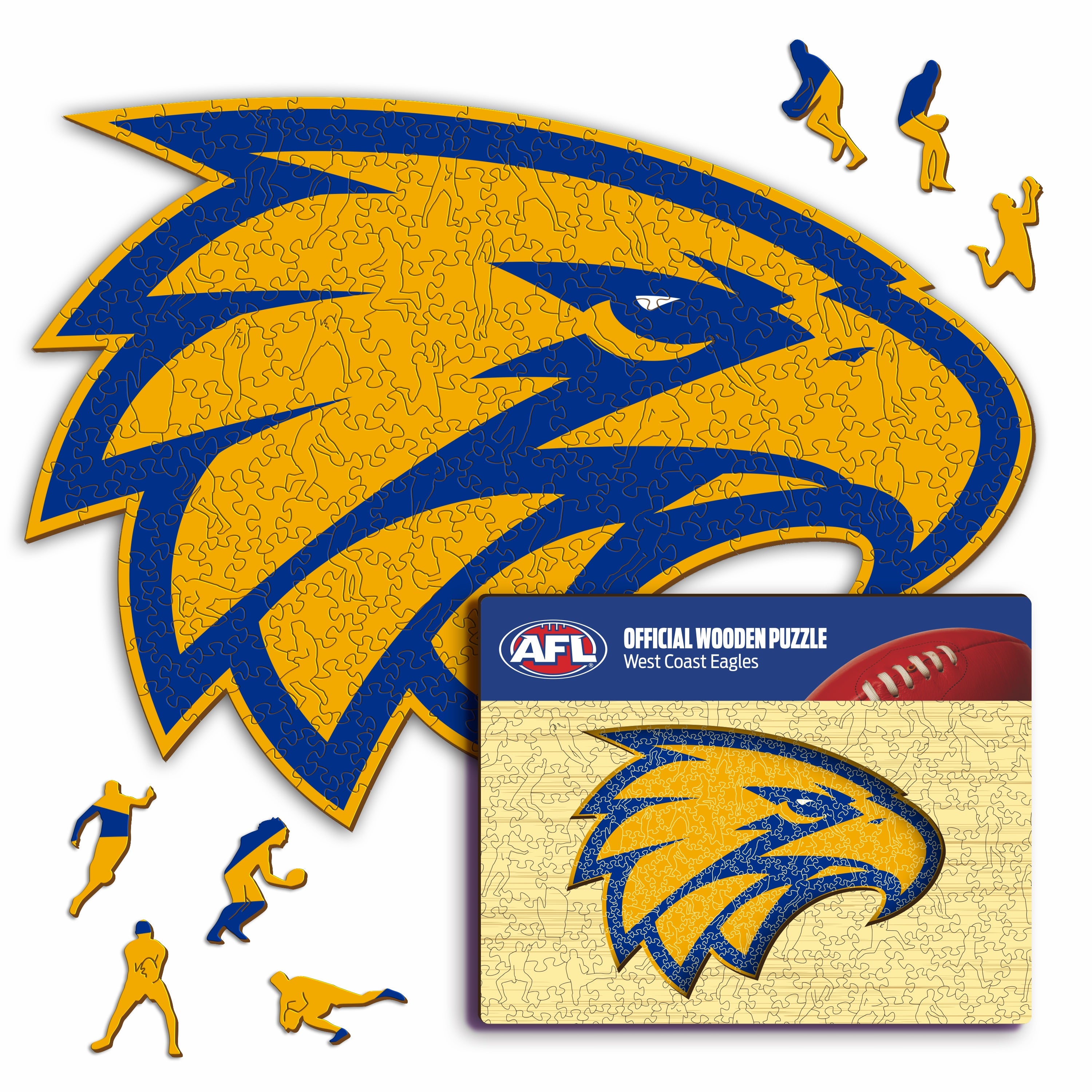 West Coast Eagles FC Logo - Wooden Puzzle