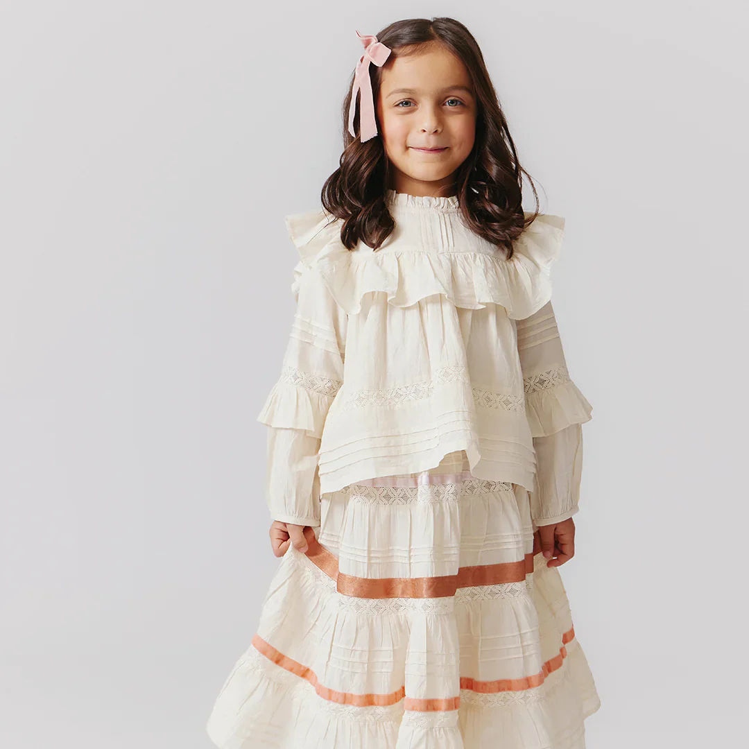 Girls Lorin Skirt - Antique White