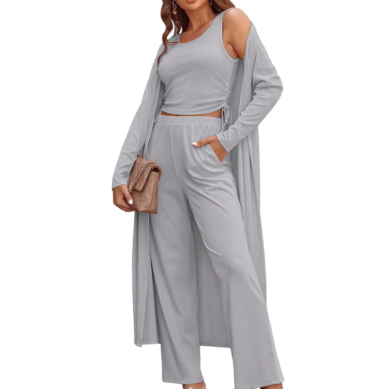 Women's Lightweight Sleepwear 3-Piece Set Sportswear