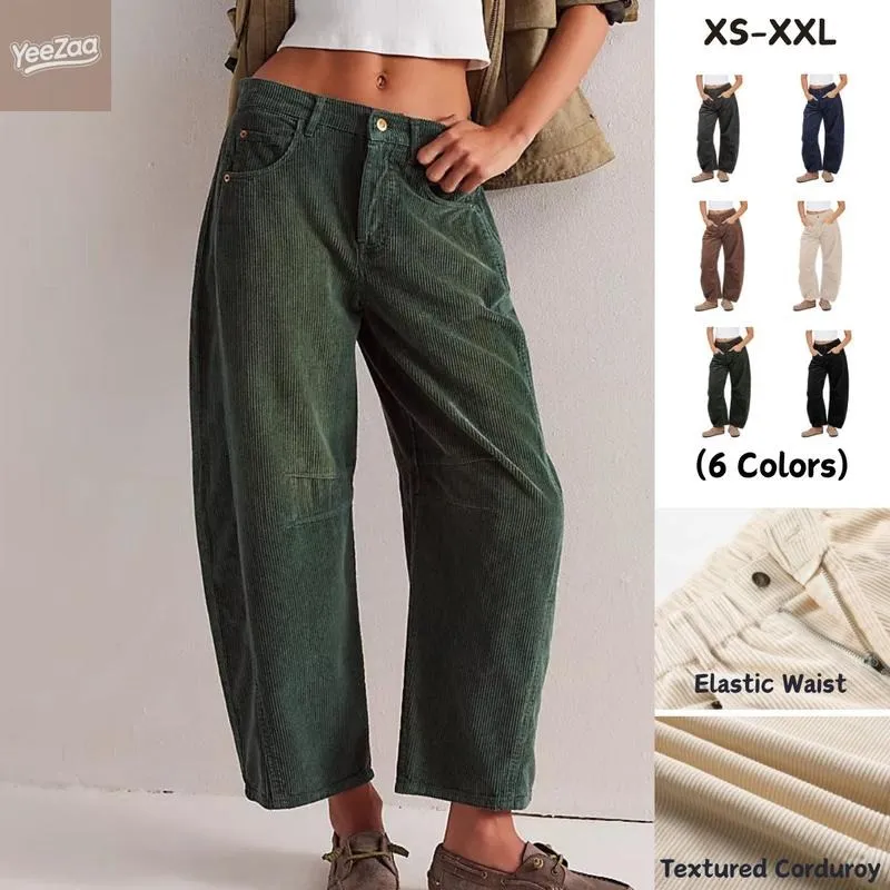 Corduroy Barrel Pants for Women Cord Pants