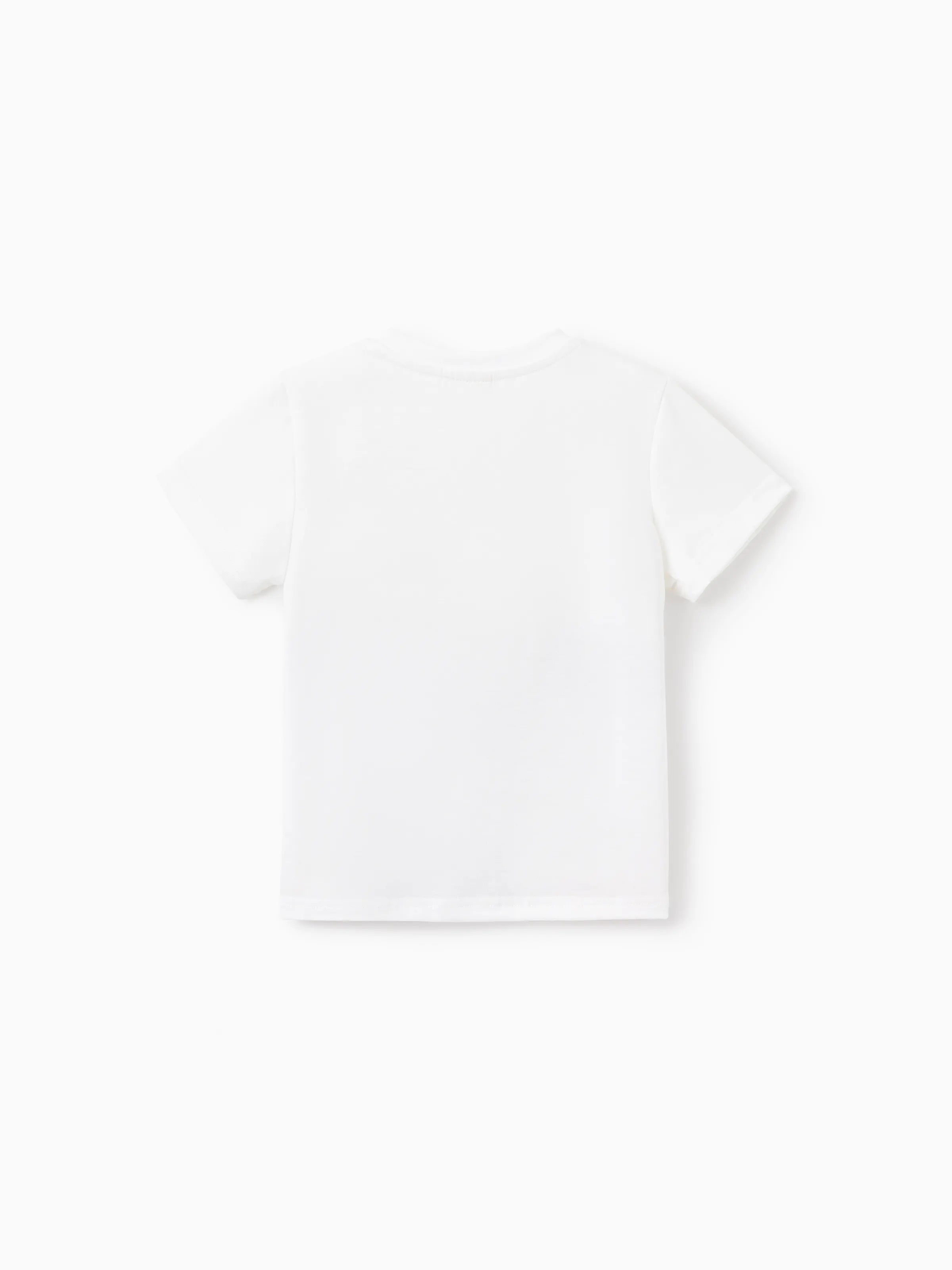 Family Matching Vacation Set Tropical Pineapple Coconut Tree Print Short-sleeve T-shirt or Hollow out Strap Dress for Summer Vacation  White