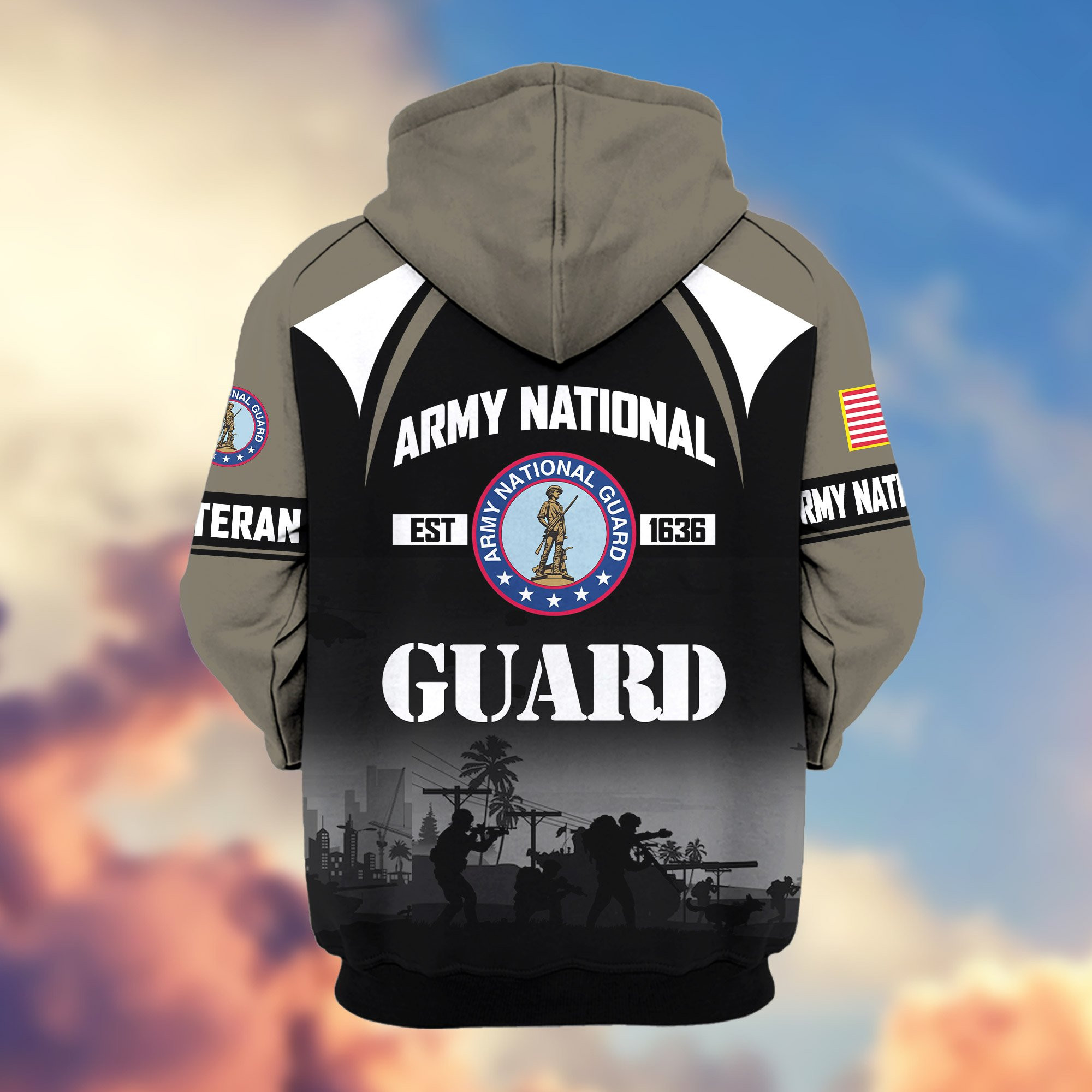 Premium US Veterans Zip Hoodie