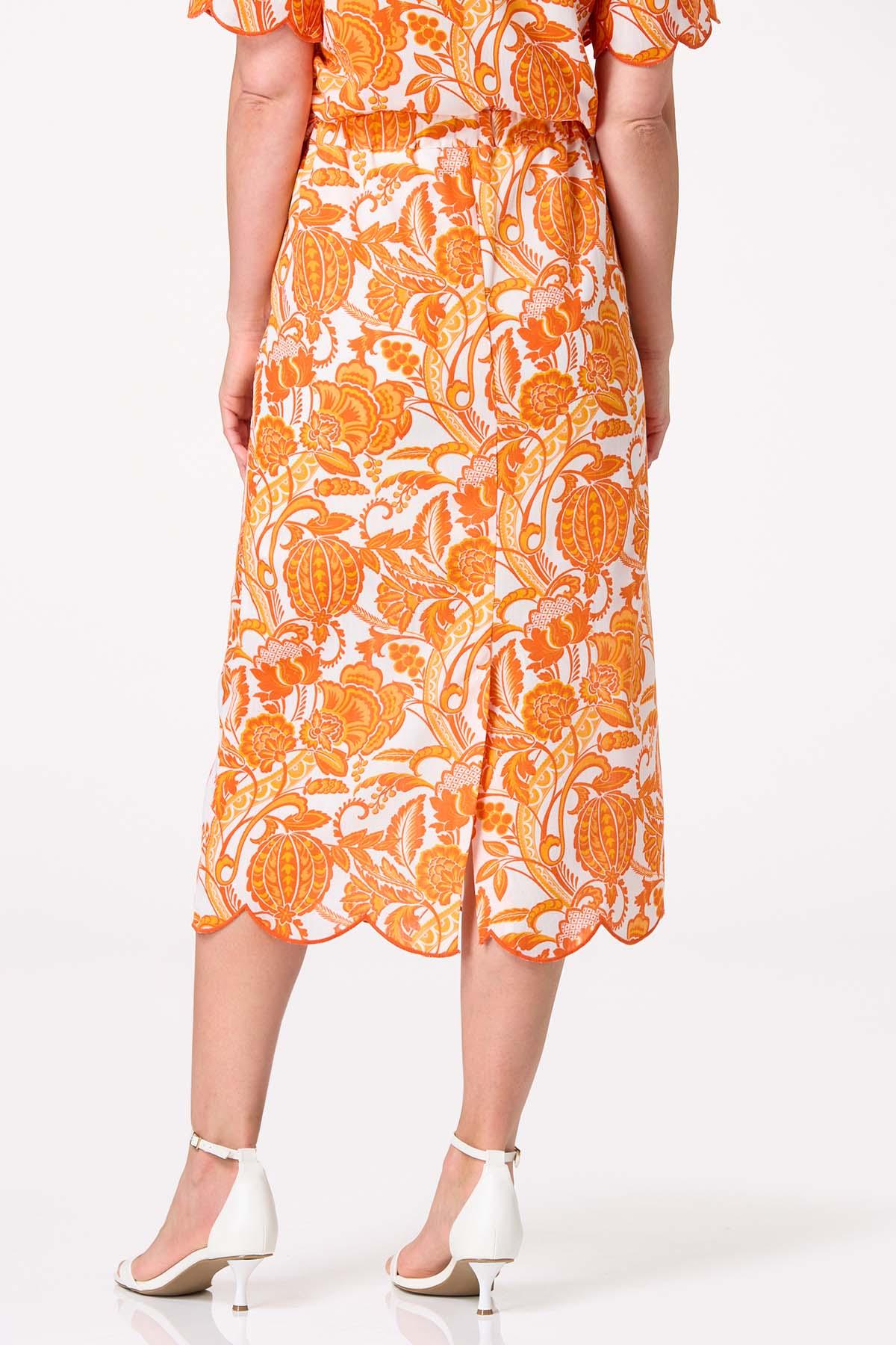 Floral Scalloped Skirt