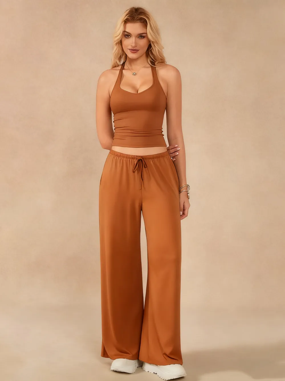 Women's Criss Cross Yoga Sport Two-Piece Set