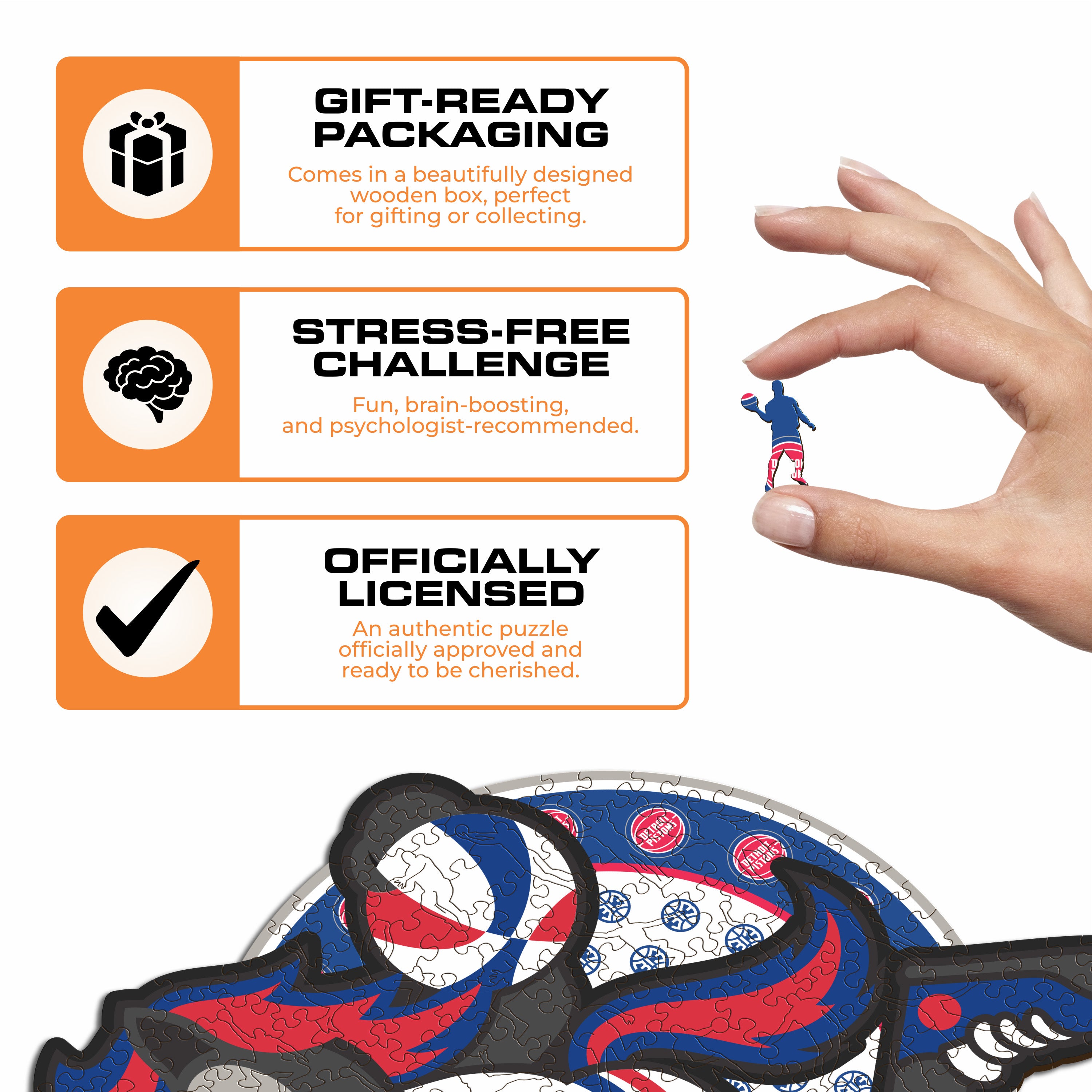 Detroit Pistons™ Mascot - Wooden Puzzle