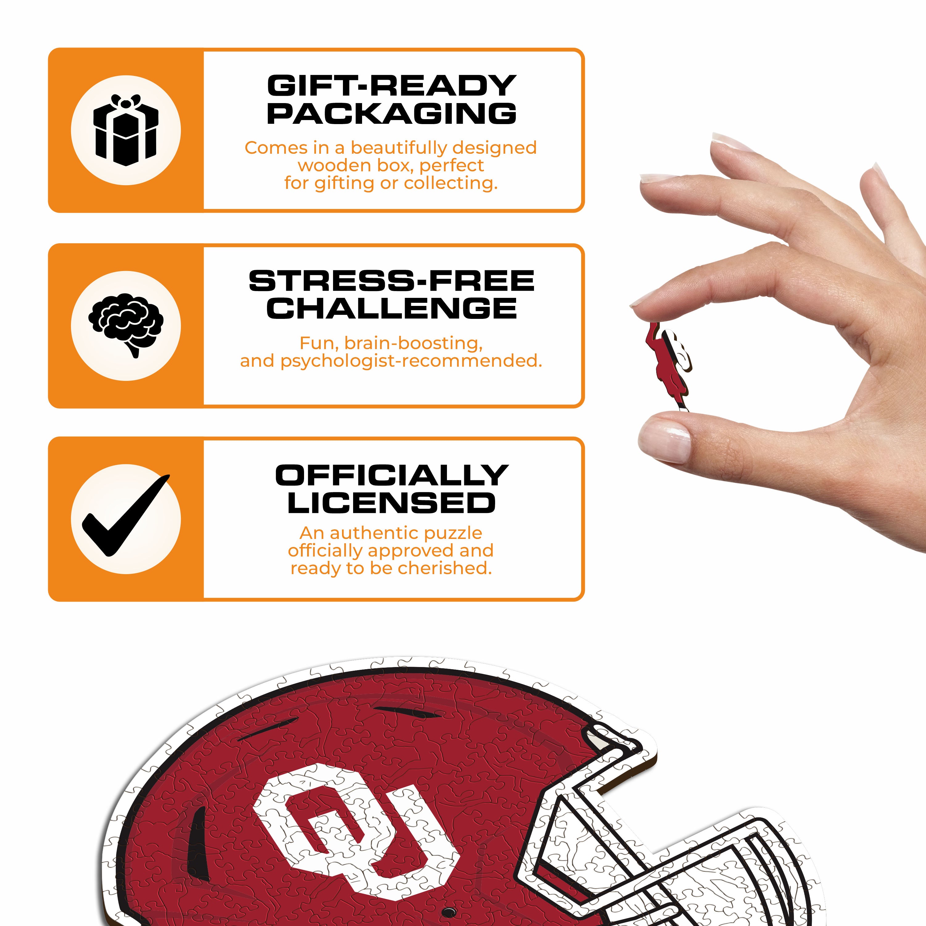 University of Oklahoma Helmet - Wooden Puzzle
