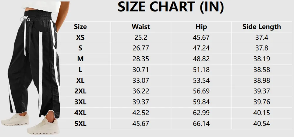 Women's Relaxed Wide-Leg Pants Color-Blocked Athletic Pants