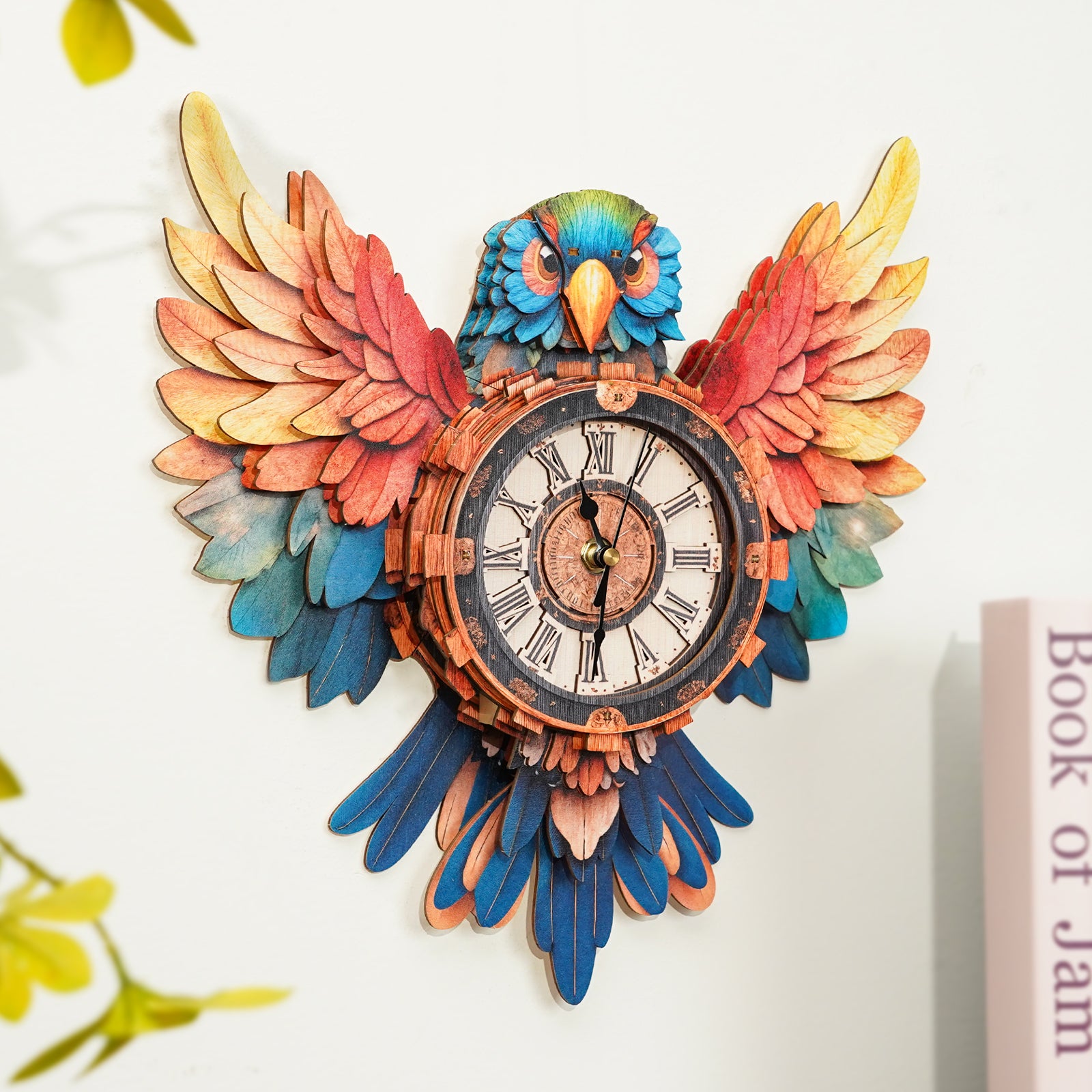 Parrot – DIY Wooden Clock, 3D Puzzle Craft Kit