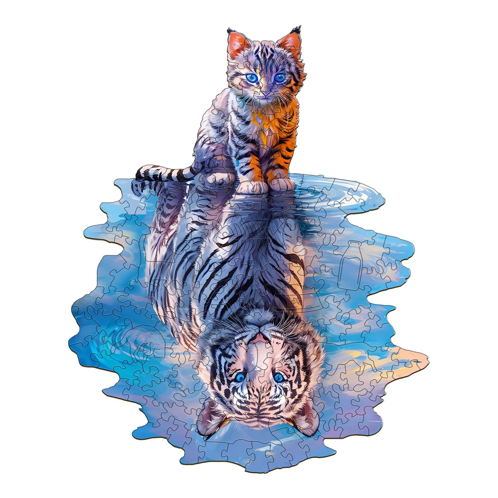 Cat Tiger Wooden Jigsaw Puzzle