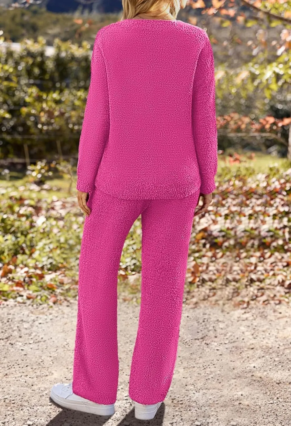 Women's Lounge Sets 2025 Fall Fashion 2 Piece Outfits Sweater Pajama Set