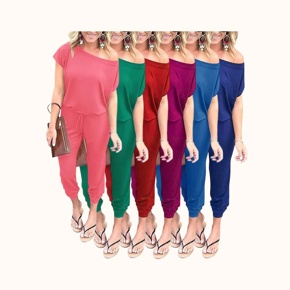 Women's Jumpsuit Elastic Waist Stretchy Loose Minimalist Comfy Clothes Casual Outdoor Lightweight Romper