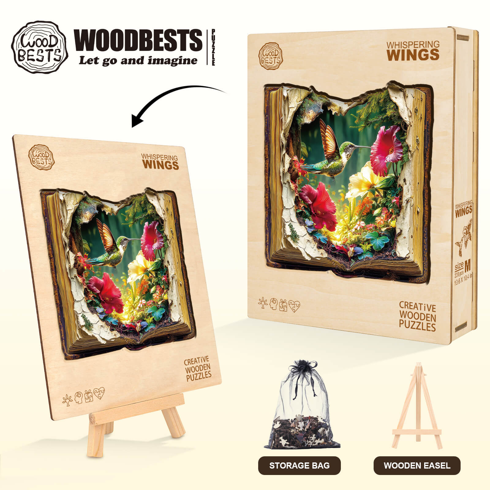 Whispering Wings Wooden Jigsaw Puzzle