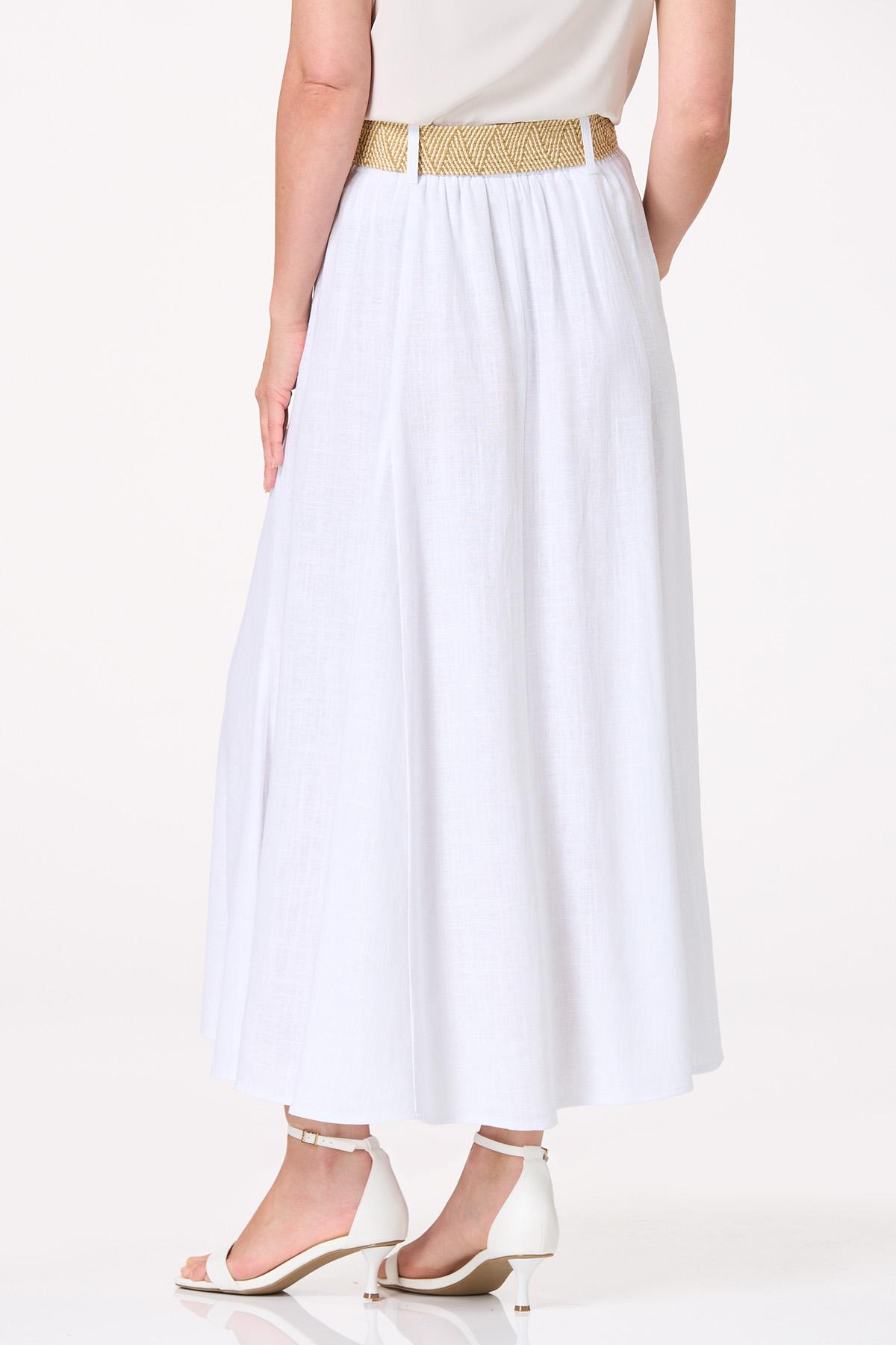 Belted Linen Skirt