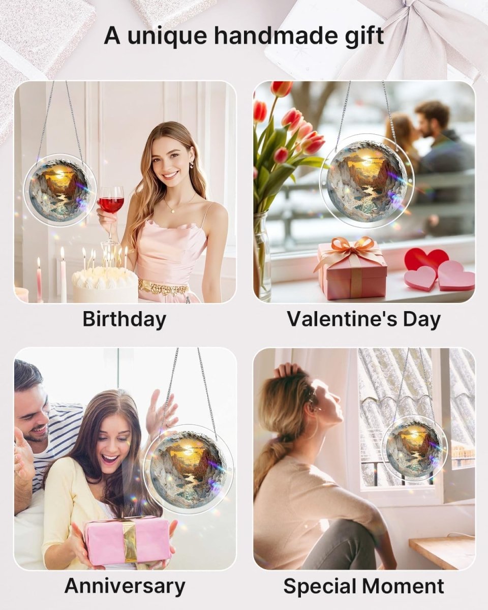 Acrylic Jigsaw Puzzle Suncatcher - Sunset Canyon