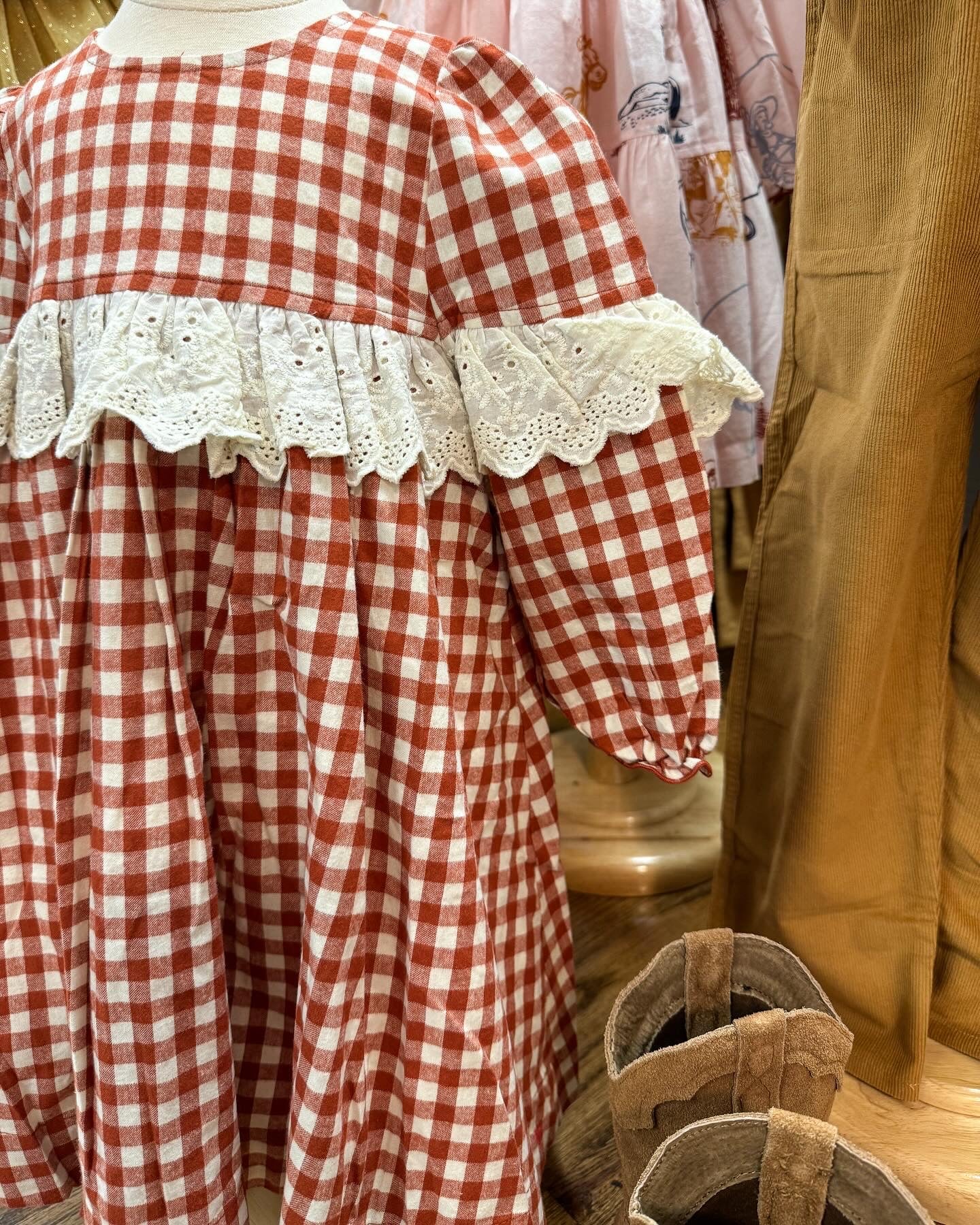 Girl's Dixie Pony Gingham Dress