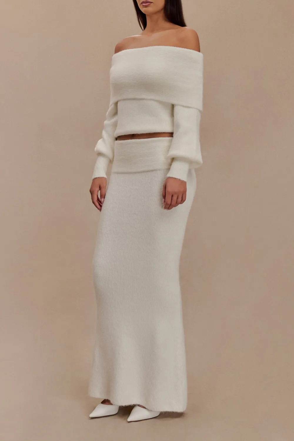 Knit Skirt With Maxi Overlay