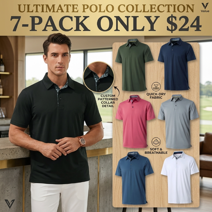 🔥Last Day Promotion!🔥Men’s Classic Cotton Short-Sleeve Polo Shirt