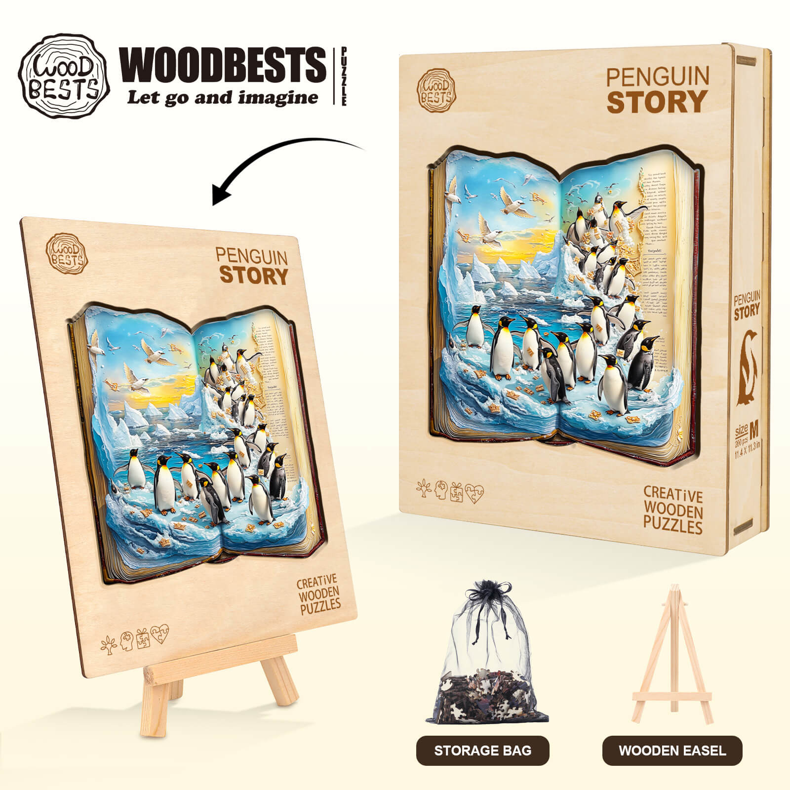 Penguin Story Wooden Jigsaw Puzzle