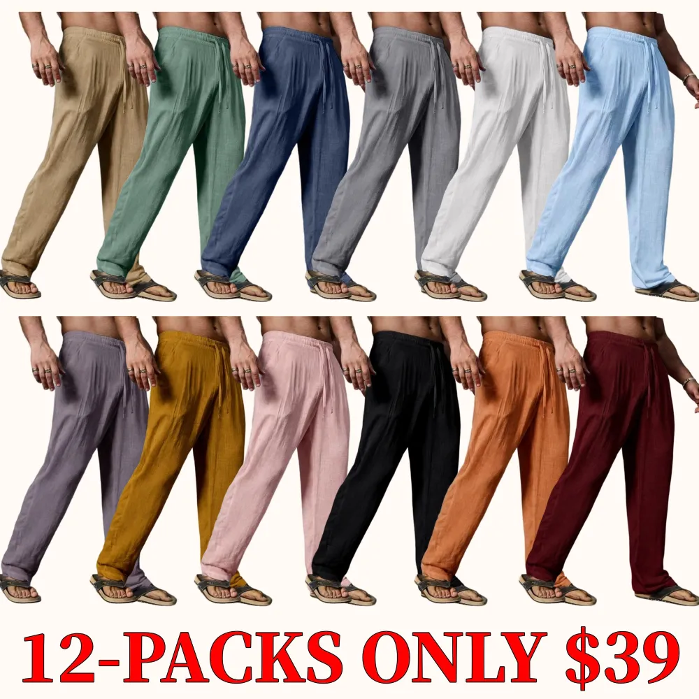 Men's Summer Casual Retro Linen Trousers