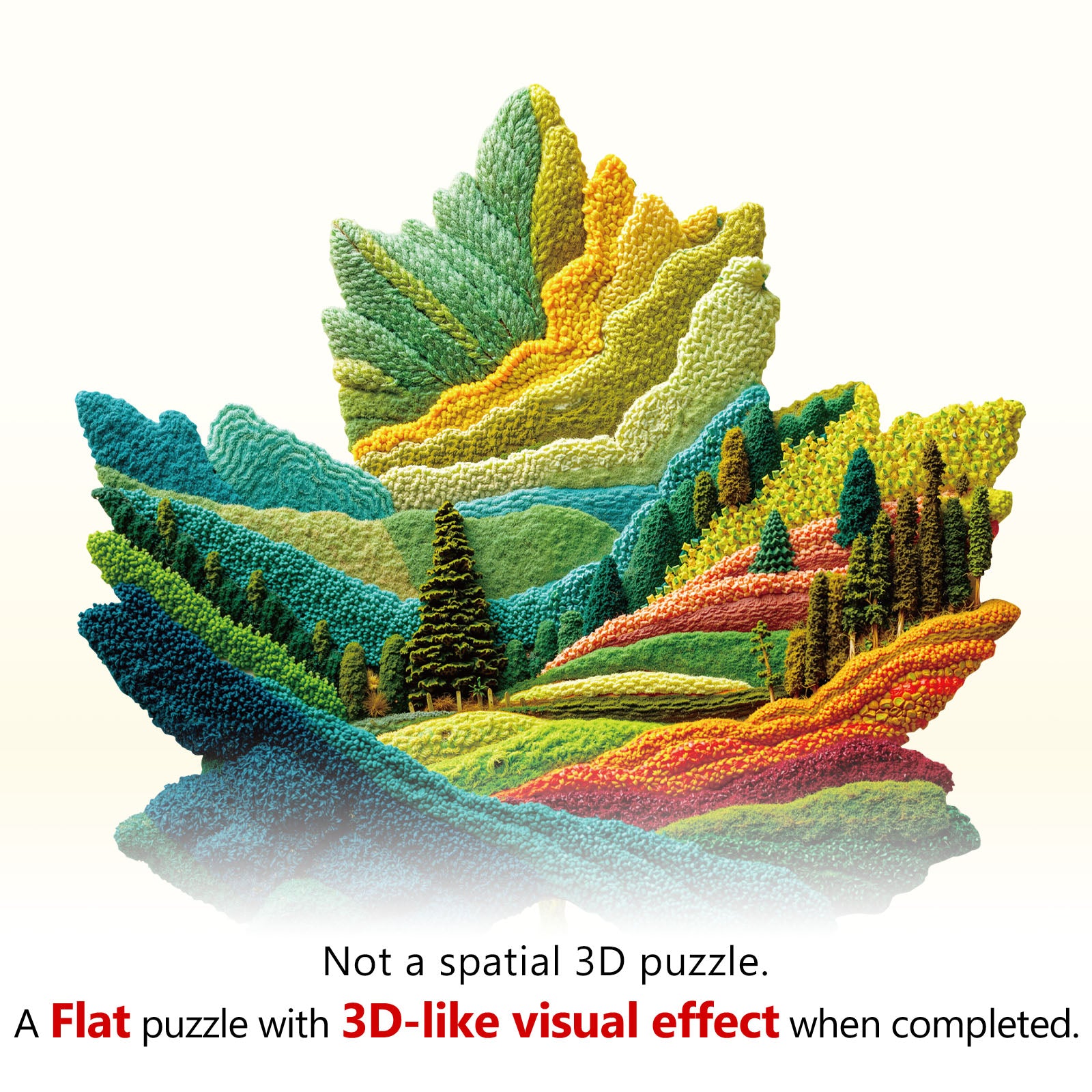 Felt maple leaf Wooden Jigsaw Puzzle