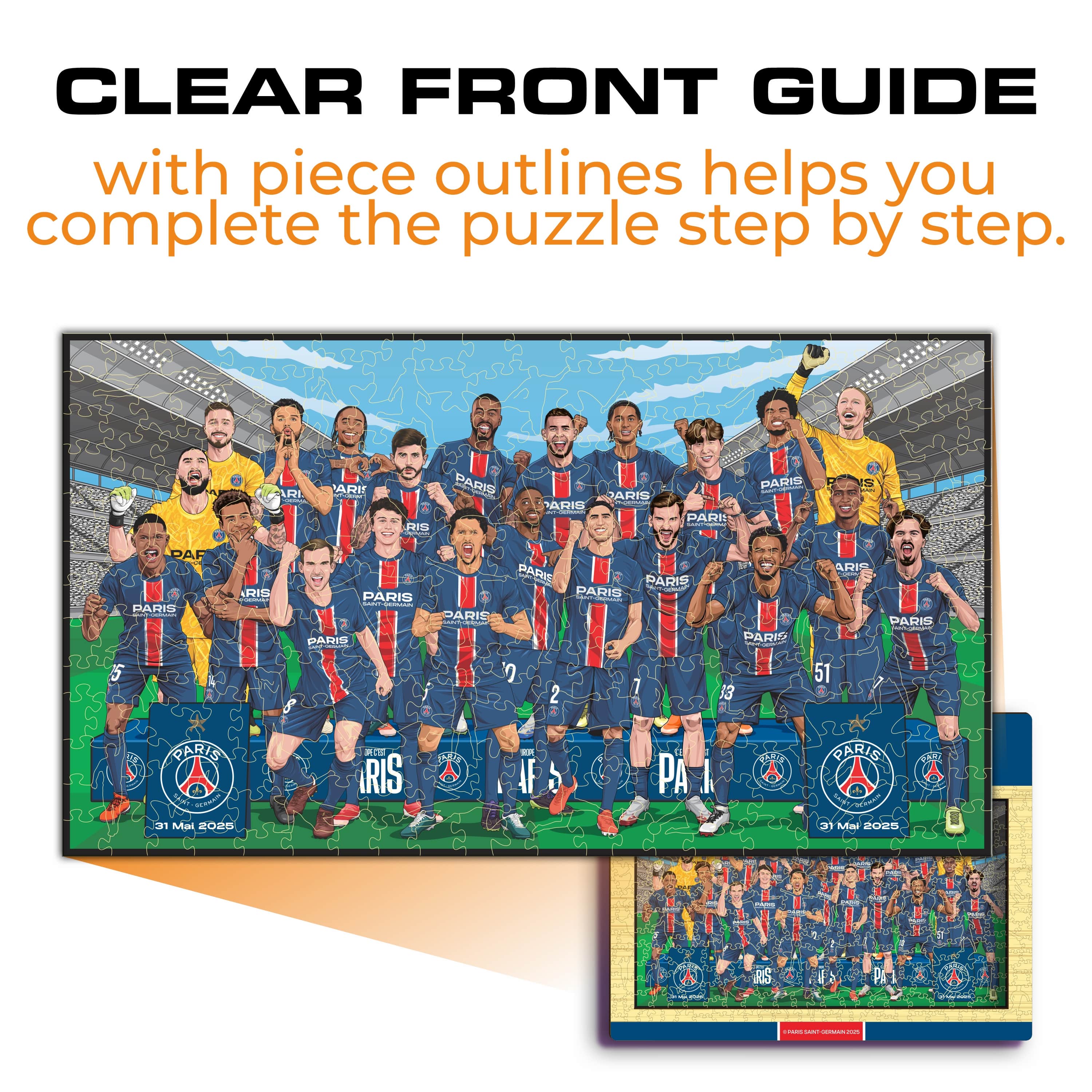 PSG FC® Treble Winners 24/25 - Wooden Puzzle